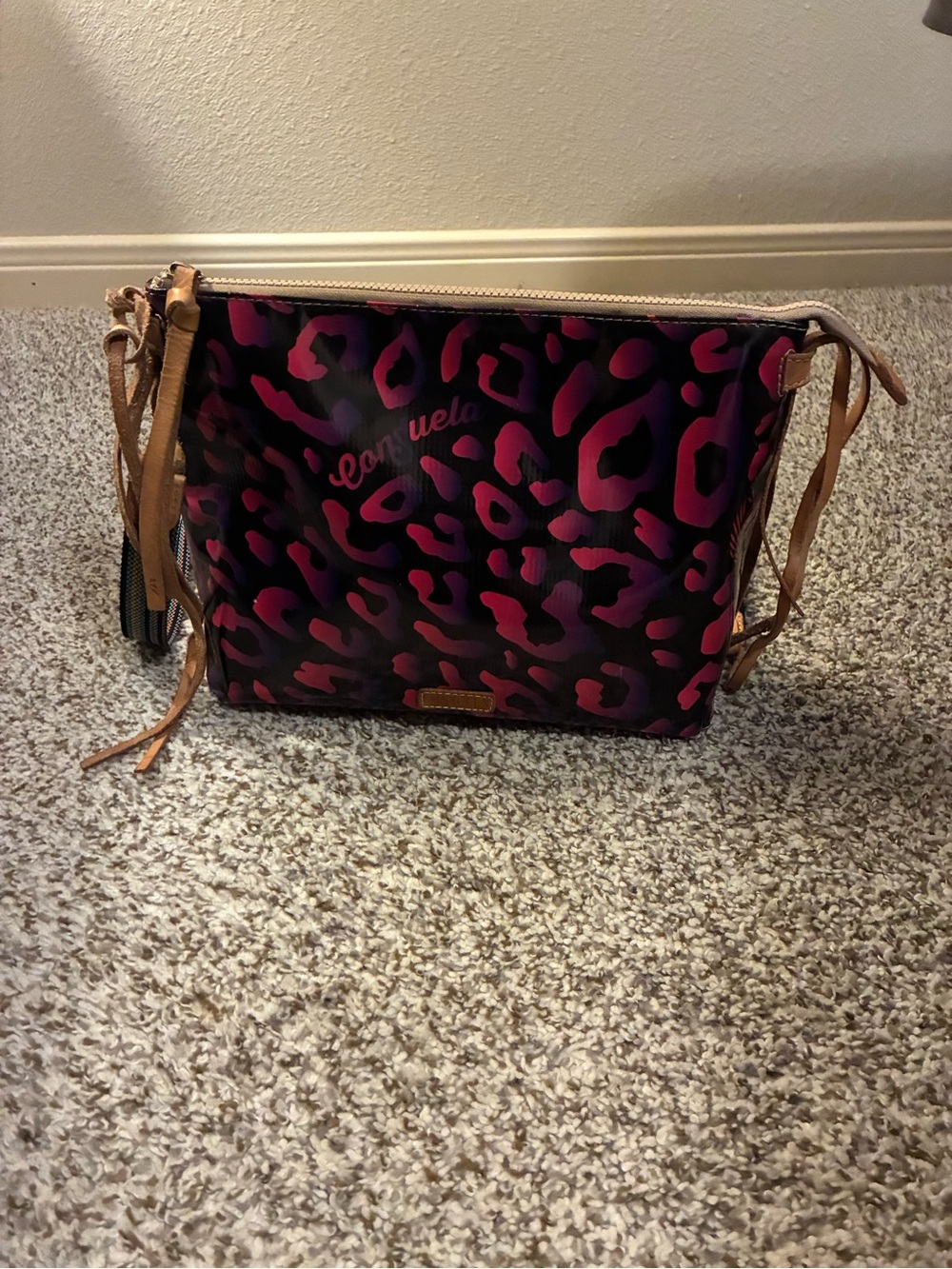 Consuela Leopard Print Crossbody Bag